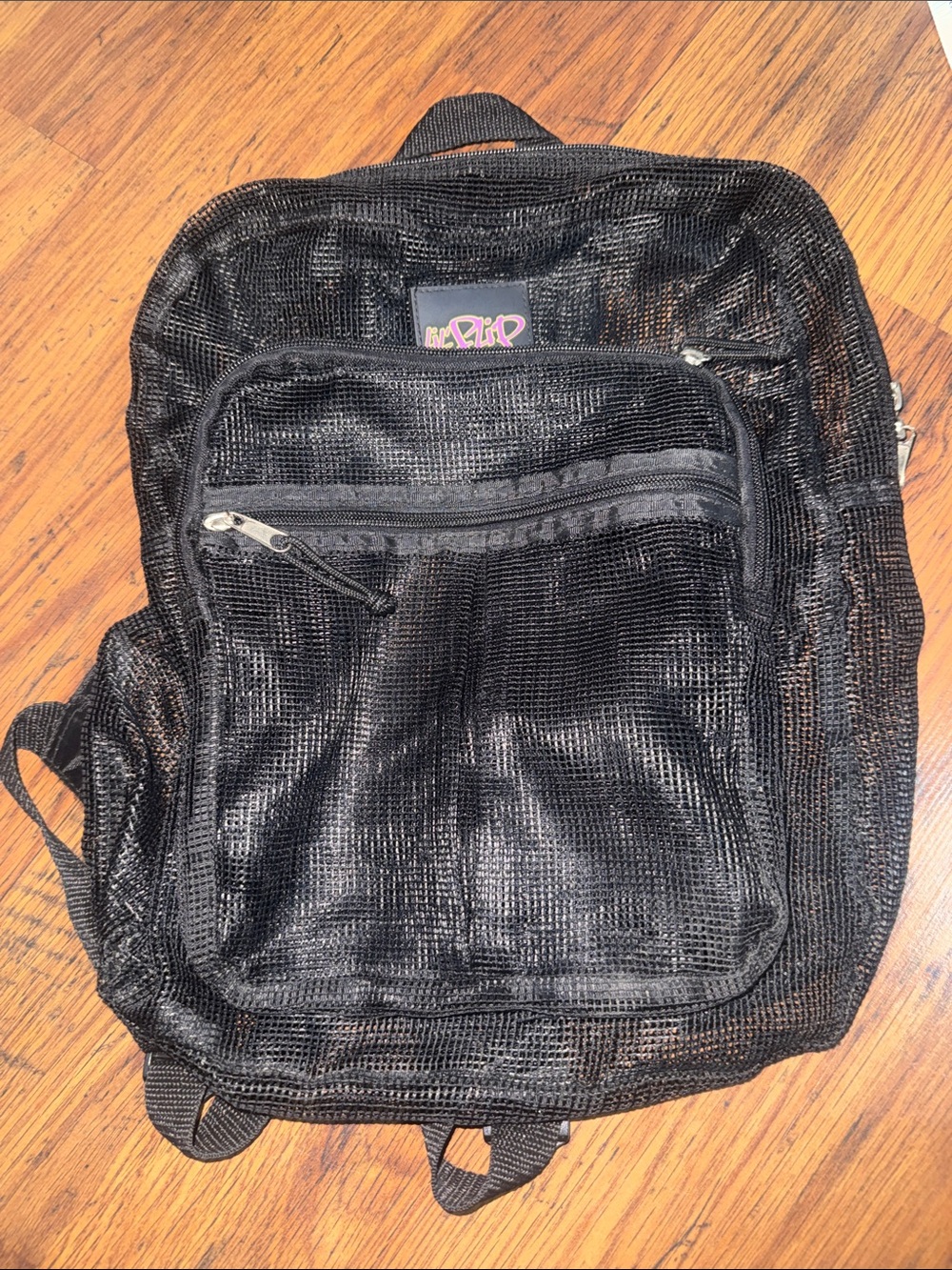 Black Mesh Casual Backpack 38.T